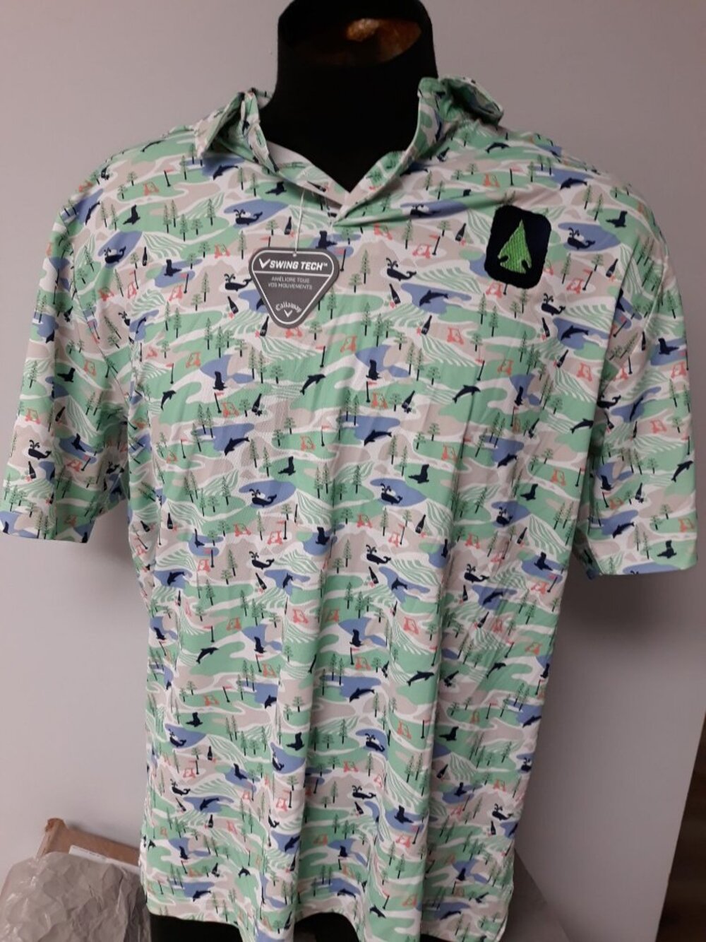 Callaway Men's Golf Shirt Watermelon Size L NEW WITH TAGS!